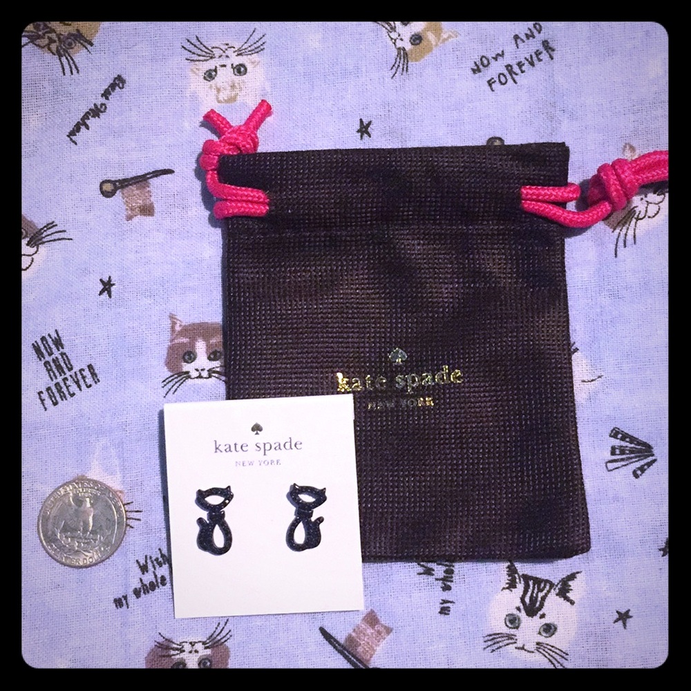♠️Kate Spade Pave Cat Studs 😸😸